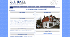 Desktop Screenshot of cjhall-vets.co.uk