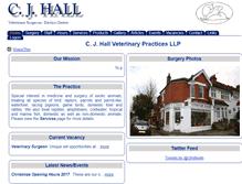 Tablet Screenshot of cjhall-vets.co.uk